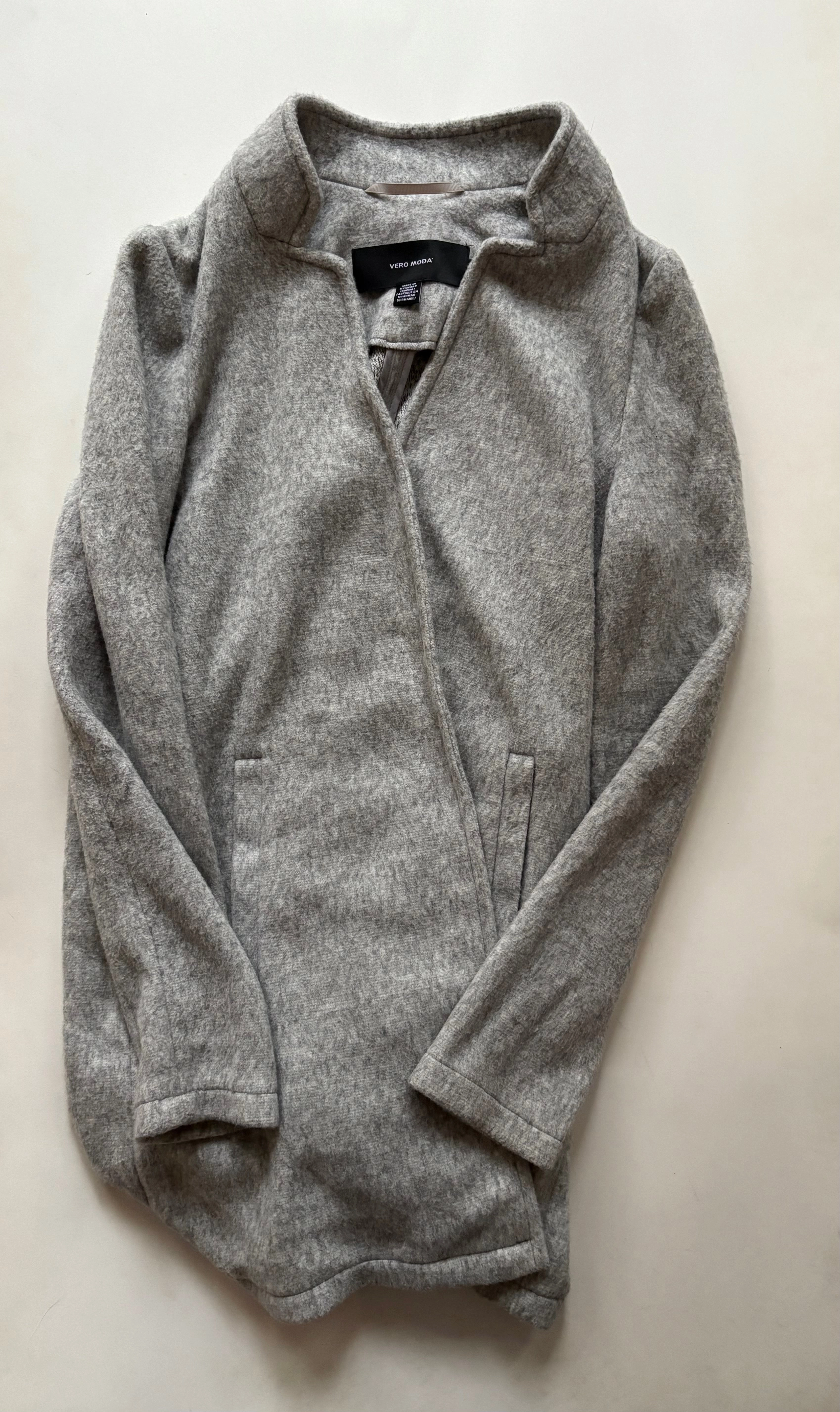 Coat Other By Vero Moda In Grey, Size: S Stitched Look Classic Fit Cut