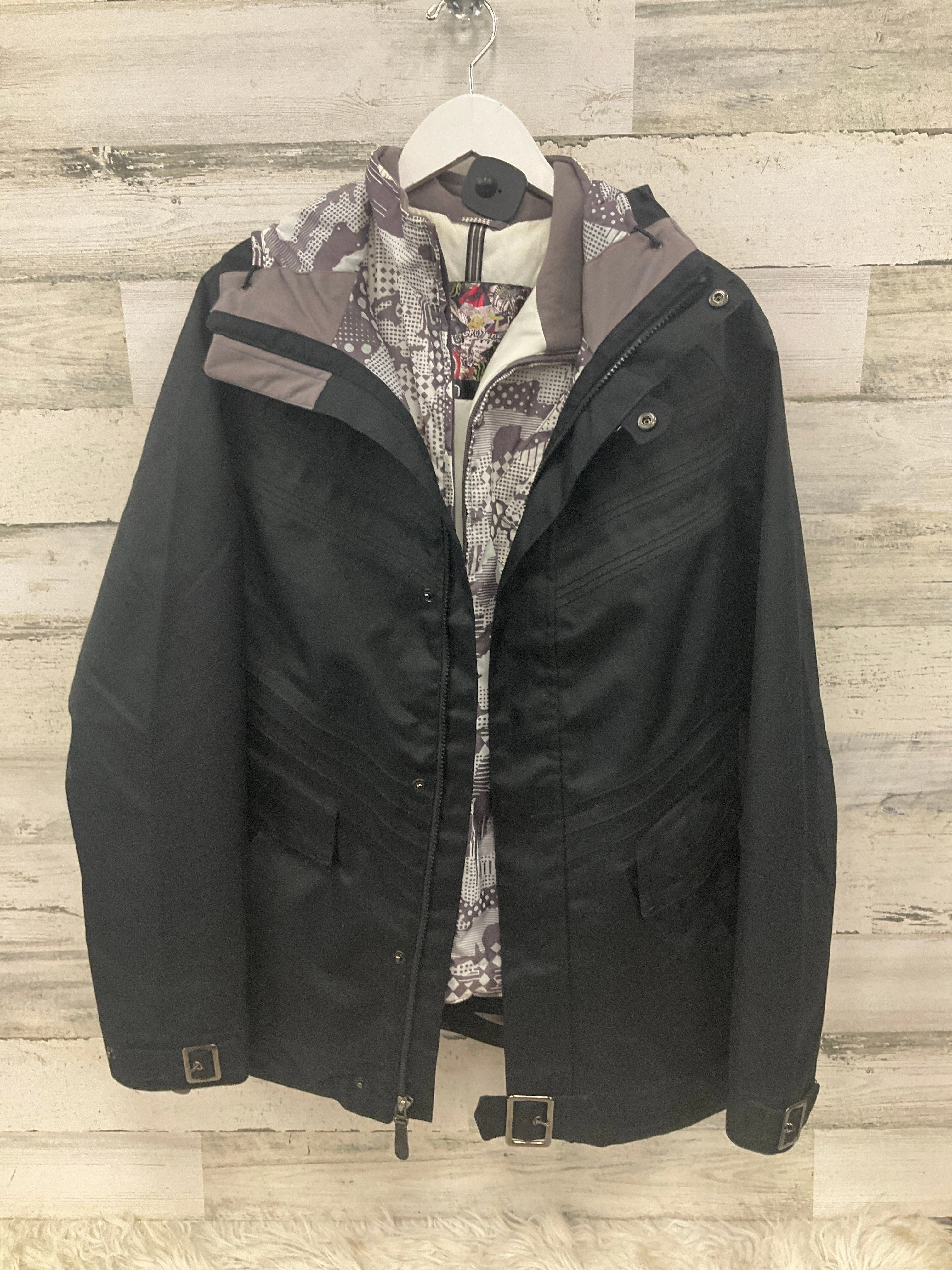 Coat Parka By Burton In Black, Size: M RibbedTrims Elasticated Waistband
