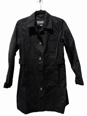 Coat Parka By Eddie Bauer In Black, Size: S Eco Friendly Material Zip Pockets