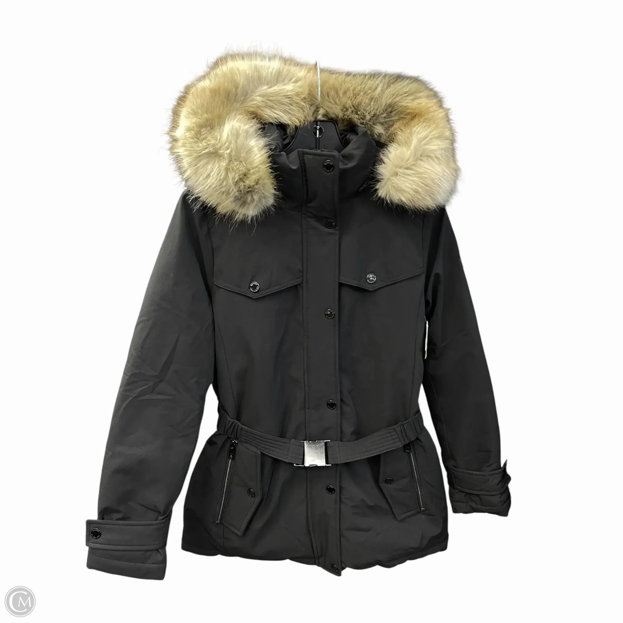 Coat Parka By Michael By Michael Kors In Black, Size: S Moisture Wicking Inner Layer Recycled Material Construction