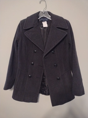 Daily Essential Coat Peacoat By Anne Klein O  Size: Petite   Small