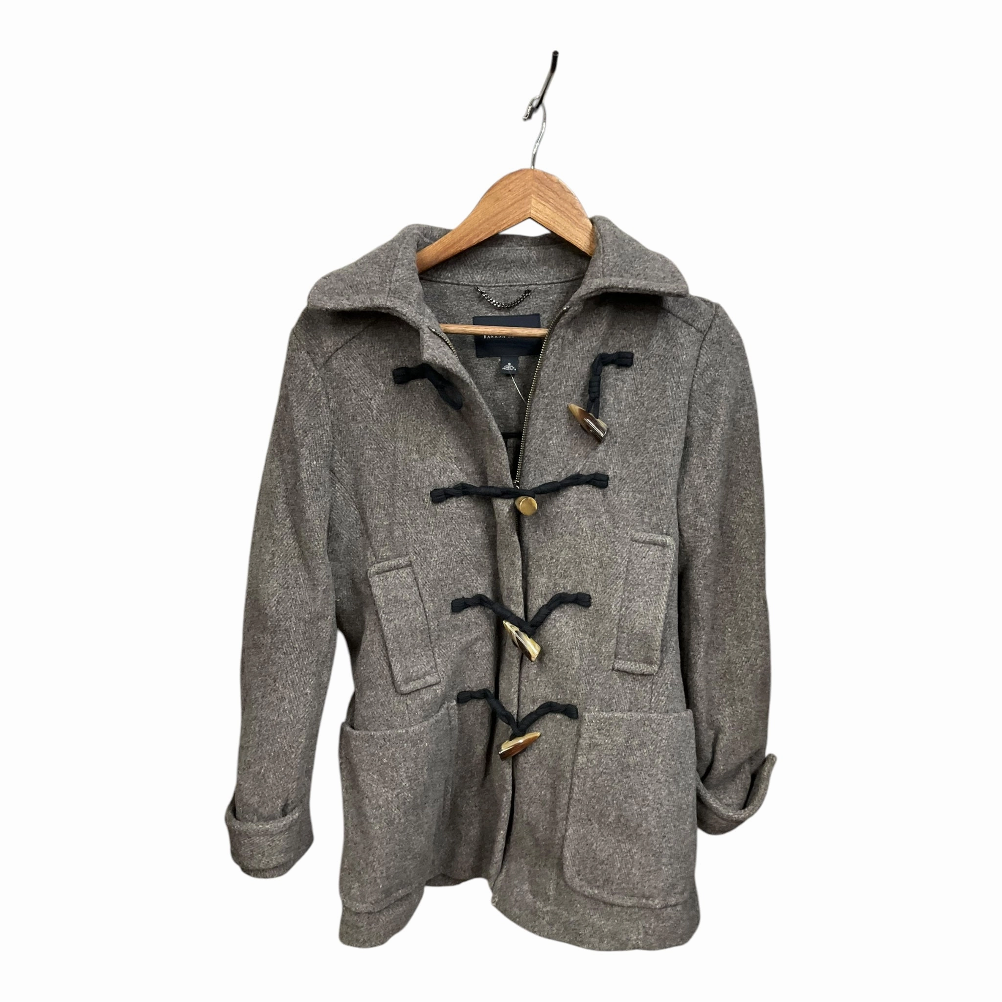 Coat Peacoat By Banana Republic In Grey, Size: S Glow In Dark Accents