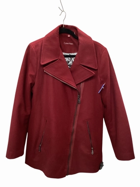 wrinkle free Cool Climate Coat Peacoat By Calvin Klein In Red, Size: L