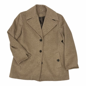 Coat Peacoat By Calvin Klein In Tan, Size:Xl Moisture Wicking Lining