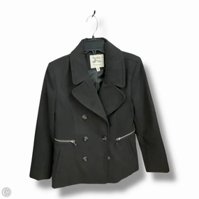 Seam Sealed Fleece Backing Coat Peacoat By Clothes Mentor In Black, Size: L