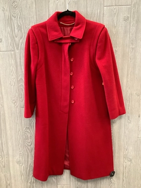 Eco Friendly Dyed Fabric Coat Peacoat By Clothes Mentor In Red, Size: M