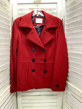 Coat Peacoat By Delias In Red, Size: S Eco Friendly Fabric Noise Free Zipper