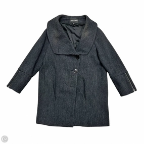 Coat Peacoat By Emporio Armani In Grey, Size: S Flexible Fleece Lining Asymmetric Hemline