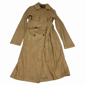 Airy Cloth Coat Peacoat By Fashion Nova In Brown, Size:1X