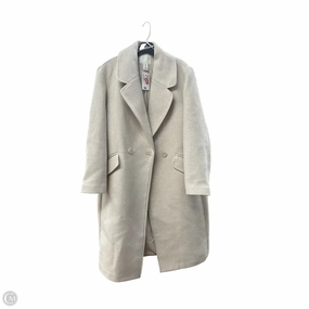 Coat Peacoat By H&m In Grey, Size: M ReinforcedElasticHem Layered Look
