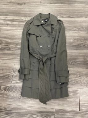 Coat Peacoat By Inc In Grey, Size: S Wrinkle Free Exterior Minimal Detailing