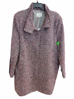 Coat Peacoat By Loft In Red, Size: 2x No Roll Collar Technology Mid Season Wear