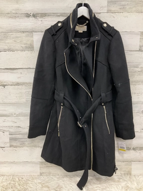 Layered Neckline Coat Peacoat By Michael By Michael Kors In Black, Size: M