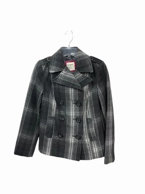 Coat Peacoat By Old Navy In Plaid Pattern, Size: S Seamless Knit Cuffs