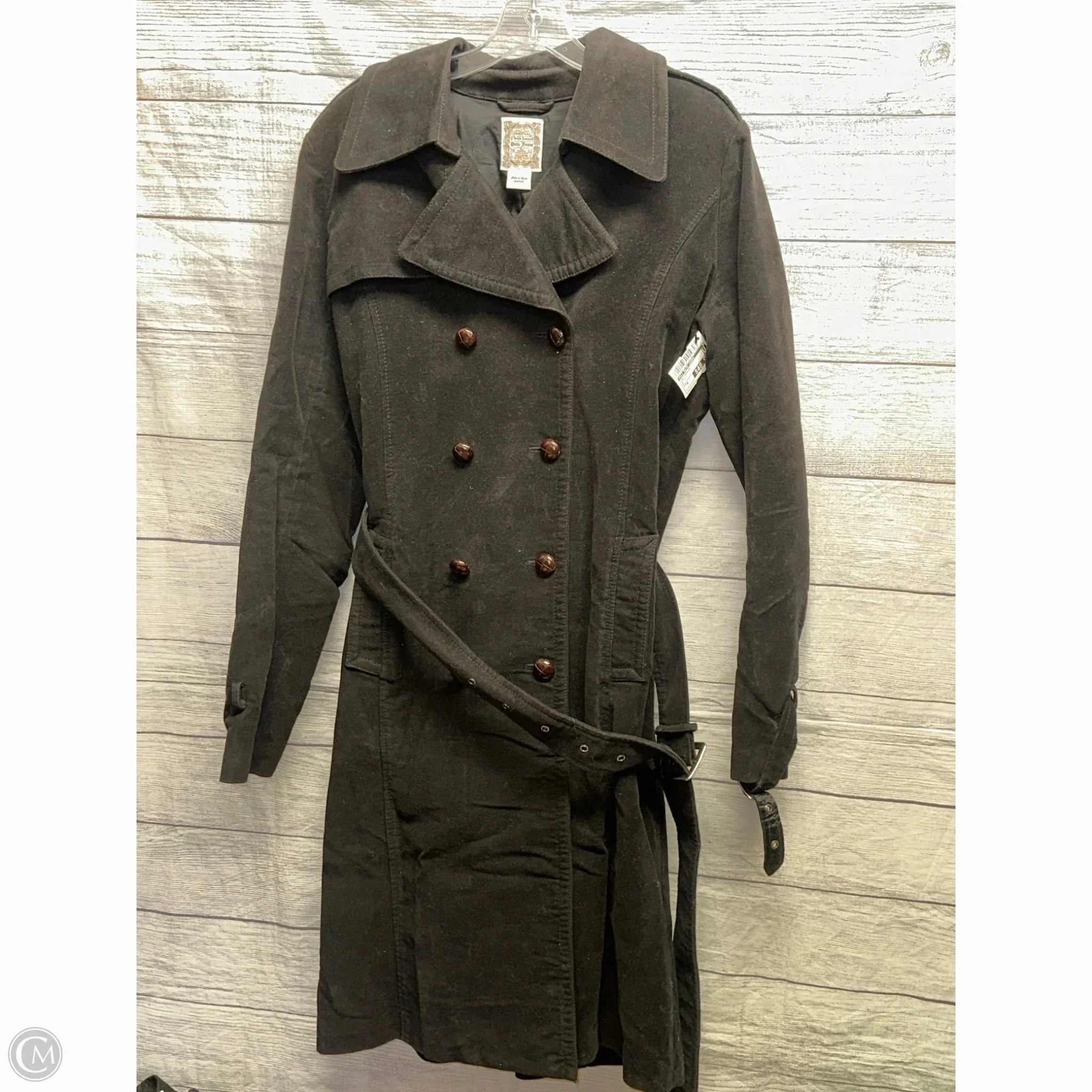Coat Peacoat By Polo Ralph Lauren In Black, Size: M Durable Stitching Oversized Silhouette