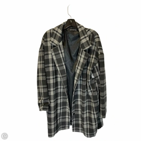 Coat Peacoat By Pretty Little Thing In Plaid Pattern, Size: S Rainy Day