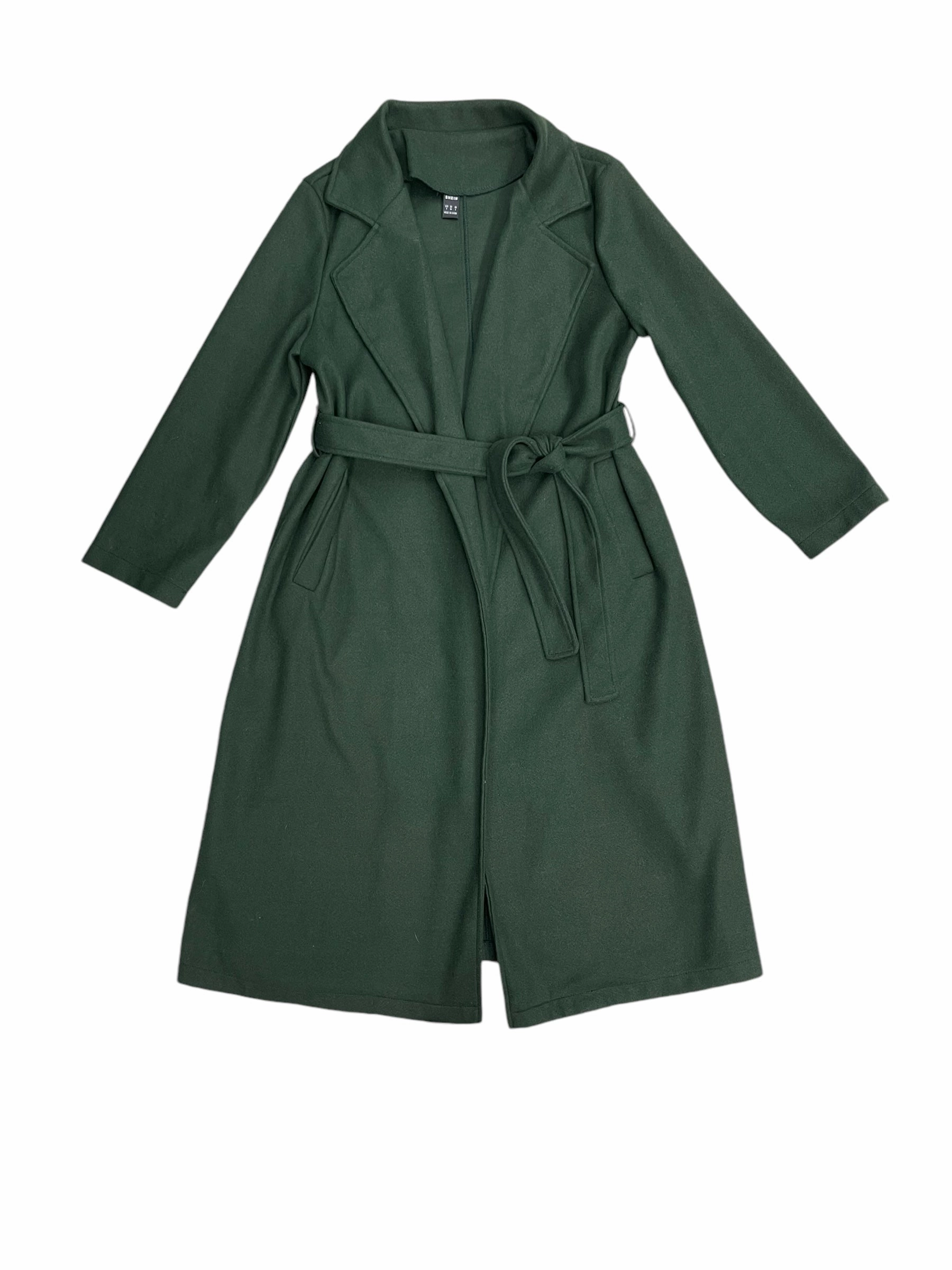 Coat Peacoat By Shein In Green, Size: S Eco Conscious Dye Process