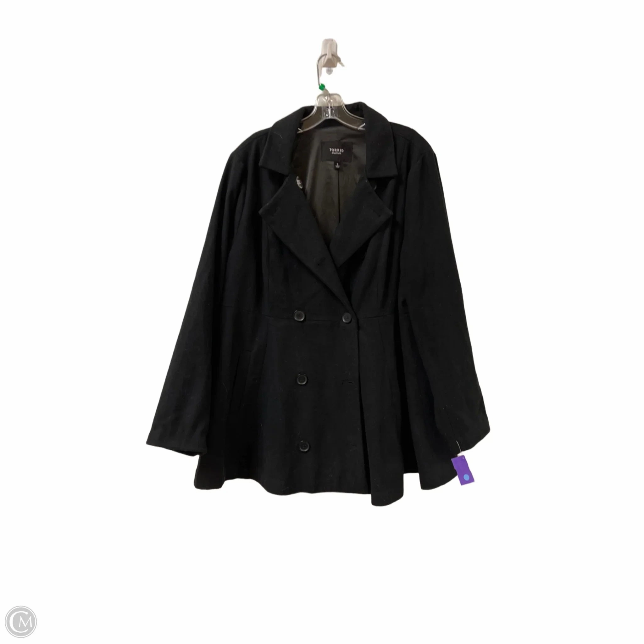 Coat Peacoat By Torrid In Black, Size: 2x Airflow Ventilation System