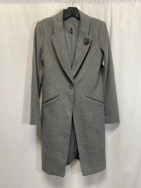 Quick Dry Fabric Technology Coat Peacoat By White House Black Market In Grey, Size: S
