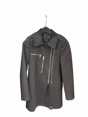 Winter Layering Piece Coat Peacoat By Zara Women In Black, Size: Xs