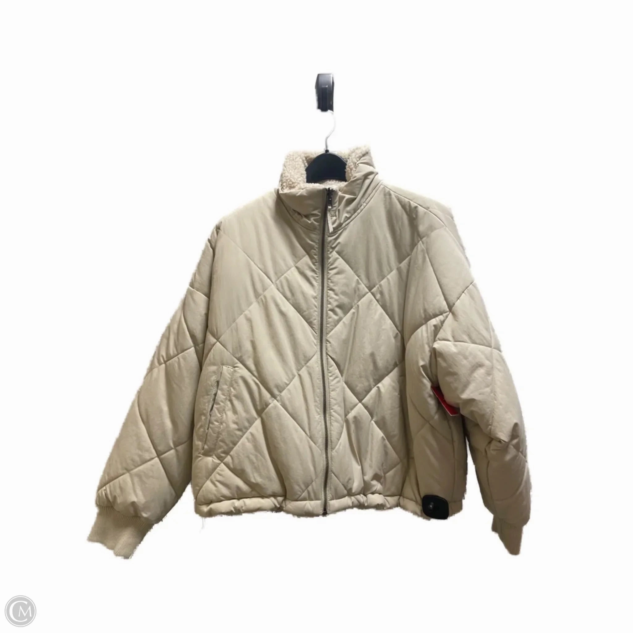 Modern Drop Tail Hem Coat Puffer & Quilted By American Eagle In Tan, Size: M