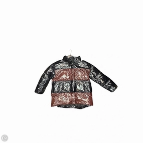 Compact Travel Friendly Coat Puffer & Quilted By Badgley Mischka In Black & Brown, Size: Xl