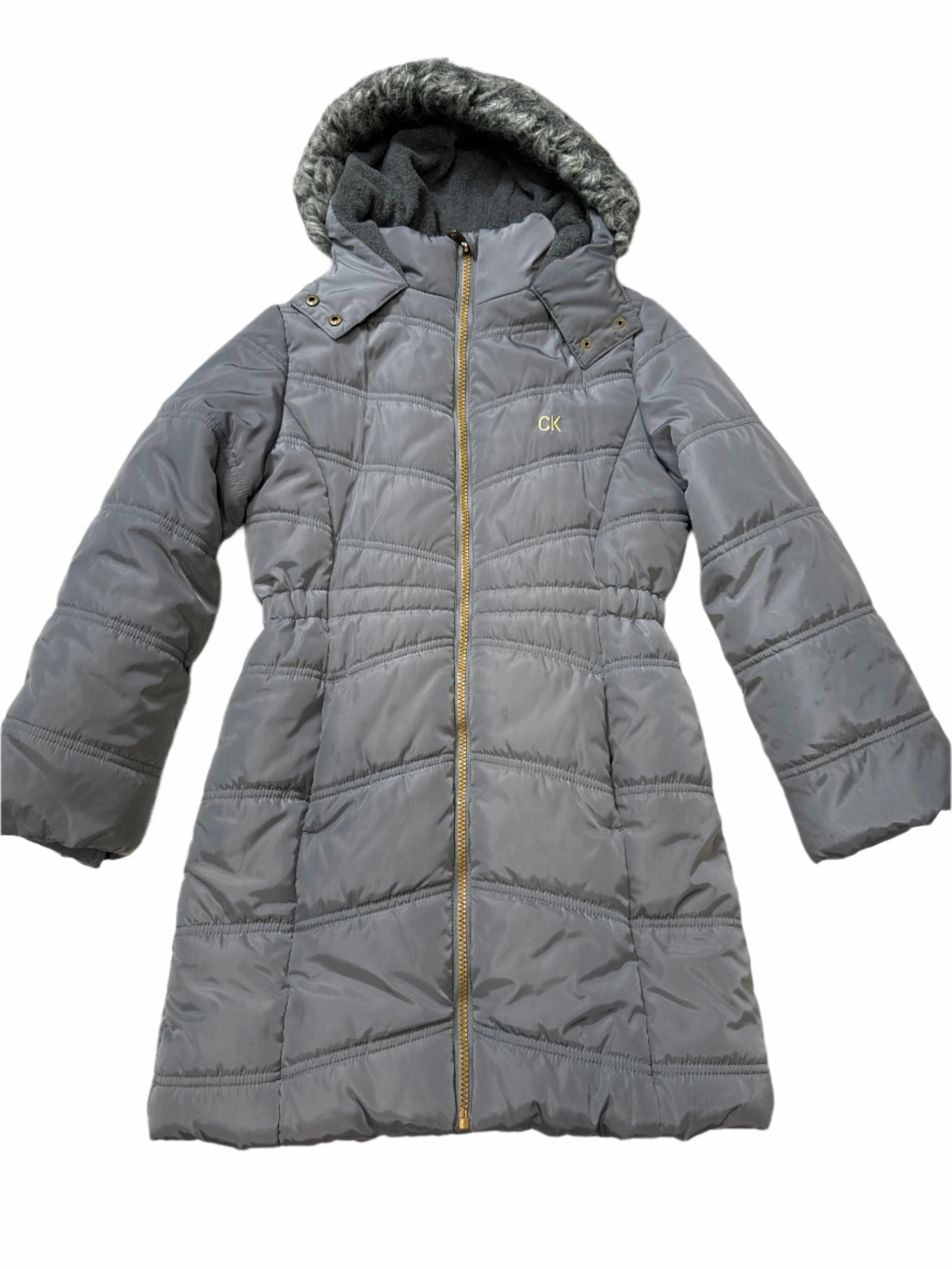 Static Dissipating Threading heavy duty fabric Coat Puffer & Quilted By Calvin Klein In Grey, Size: M