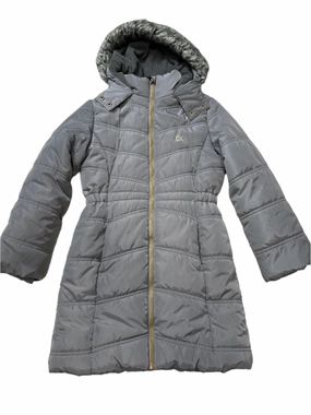 Static Dissipating Threading heavy duty fabric Coat Puffer & Quilted By Calvin Klein In Grey, Size: M
