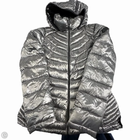 Water Repellent Fabric Ergonomic Articulation Coat Puffer & Quilted By Calvin Klein In Silver, Size: M