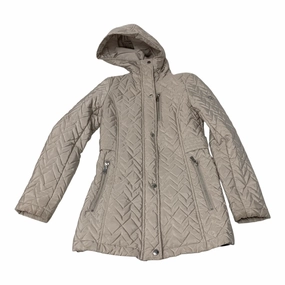 HighCollarDesign Coat Puffer & Quilted By Calvin Klein In Tan, Size: Xxs