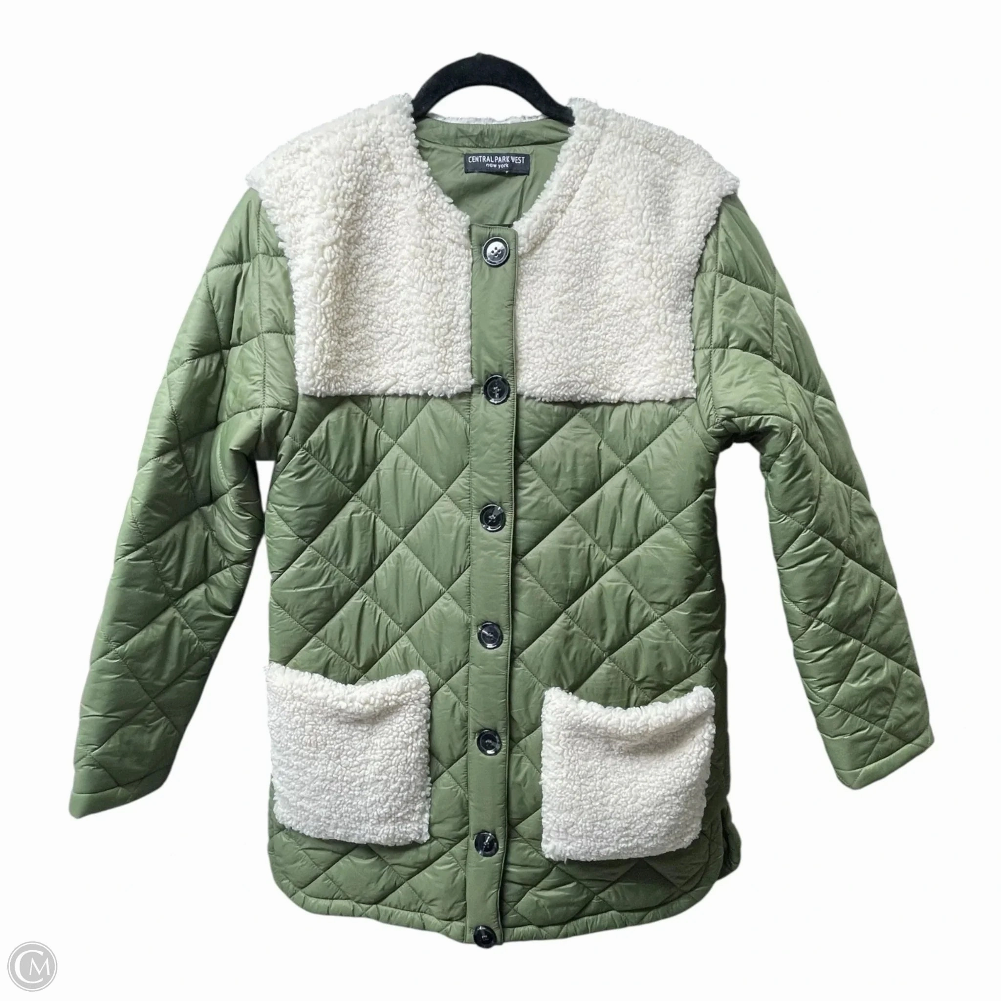 Coat Puffer & Quilted By CENTRAL PARK WEST In Green, Size: M Sleek Layer Fit