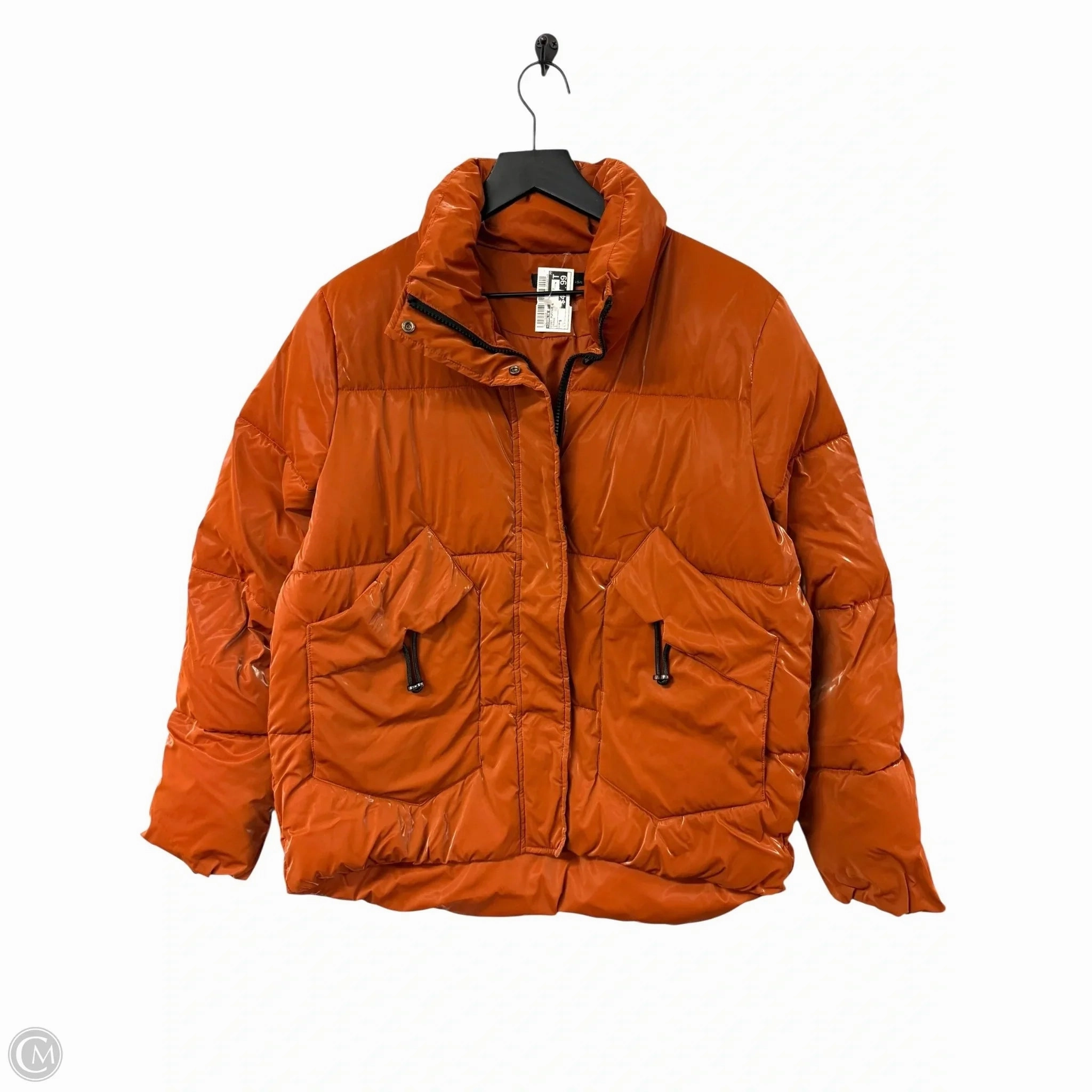 Functional Piece FullCoverageHood Coat Puffer & Quilted By Charlie B In Orange, Size: S