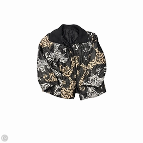 Anti Slip Cuffs Enhanced Edge Binding Coat Puffer & Quilted By Chicos In Animal Print, Size: 1x
