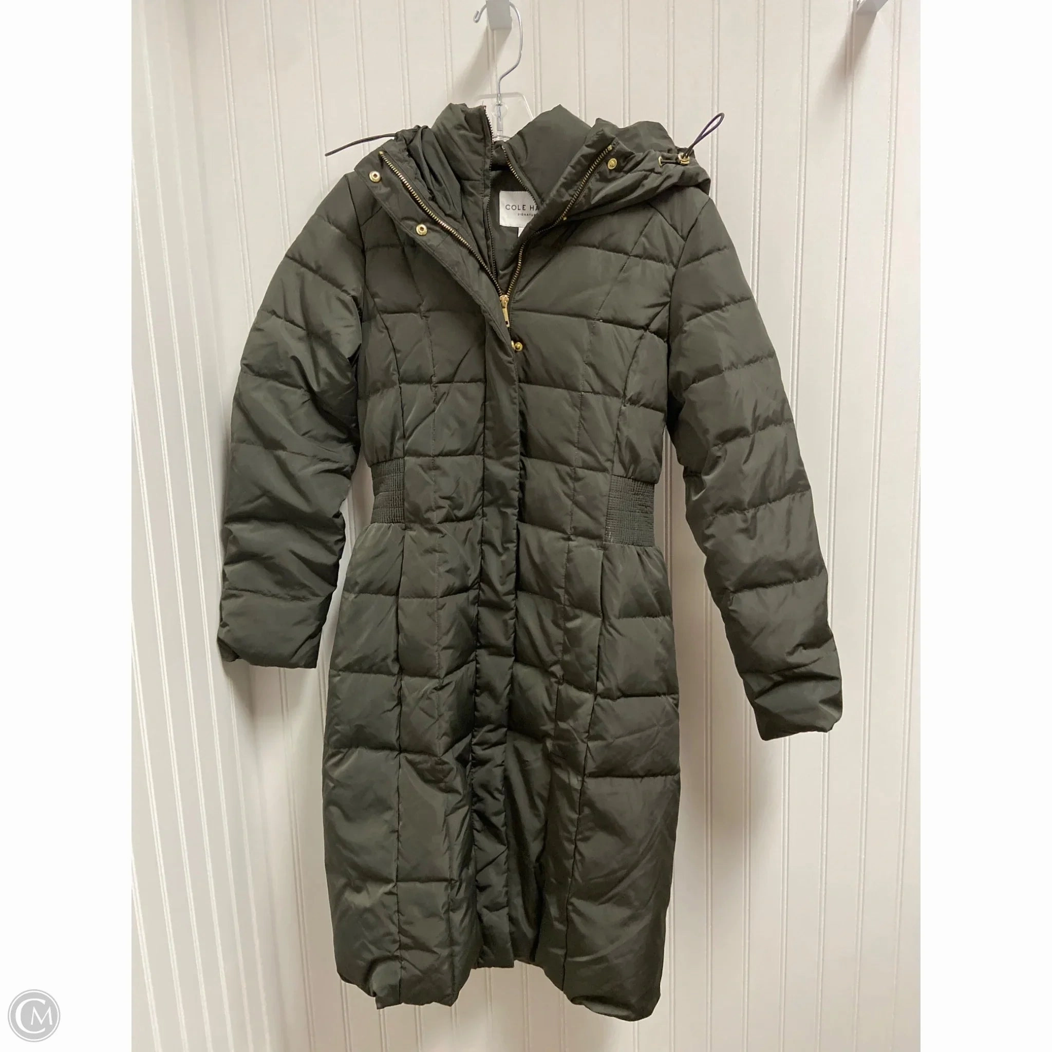 Coat Puffer & Quilted By Cole-haan In Green, Size: Xs Mesh Venting
