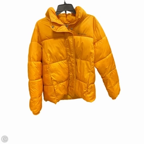 Coat Puffer & Quilted By Columbia In Yellow, Size: L Weatherproof Zippers Houndstooth Print