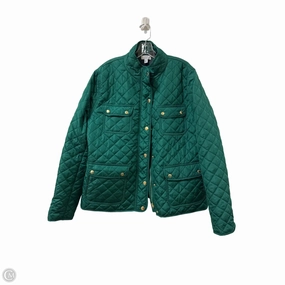Casual Work Look Cold Resist Coat Puffer & Quilted By Crown And Ivy In Green, Size: 1x