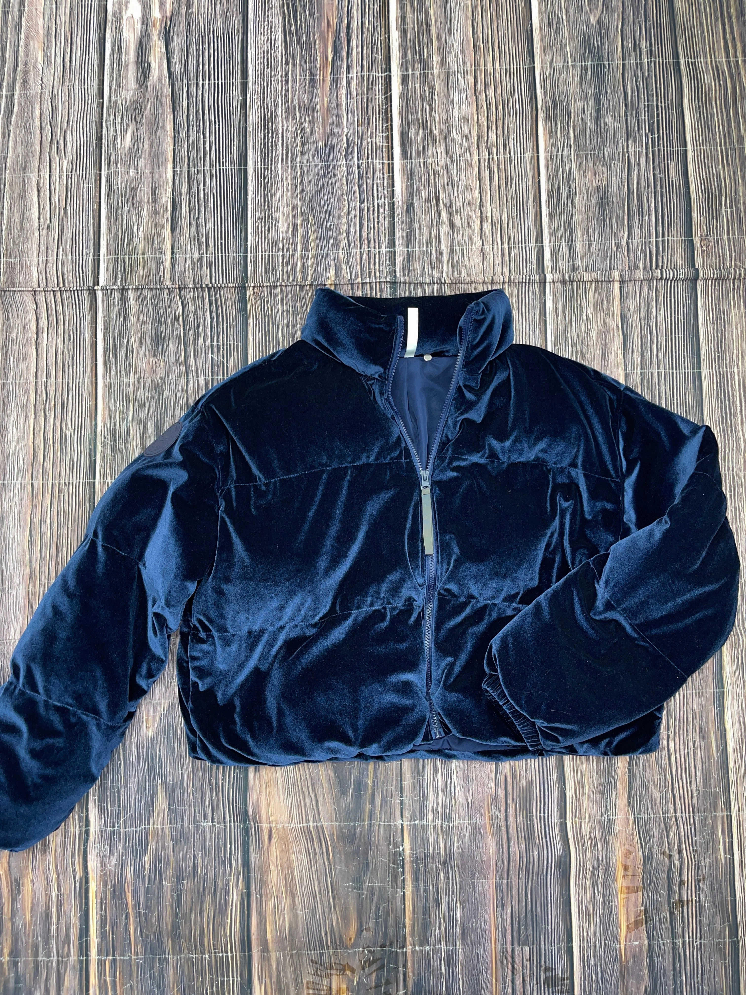 Coat Puffer & Quilted By Fabletics In Blue, Size: L Flexible Cuffs