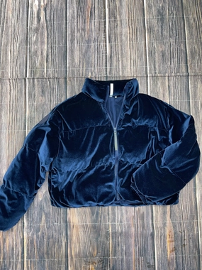 Coat Puffer & Quilted By Fabletics In Blue, Size: L Flexible Cuffs