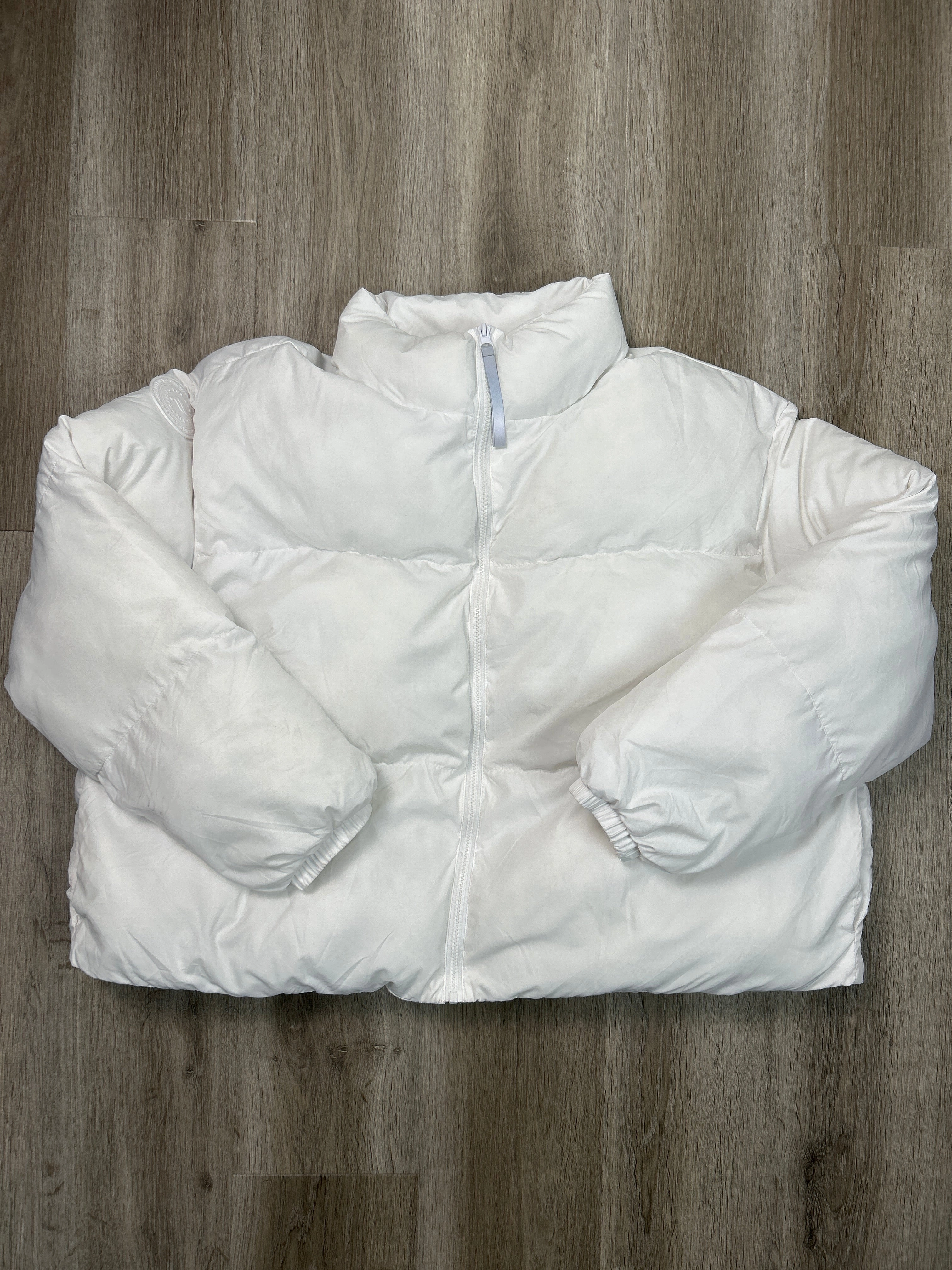 Coat Puffer & Quilted By Fabletics In White, Size: 2x Silicone Grip Trim Eco Friendly Production