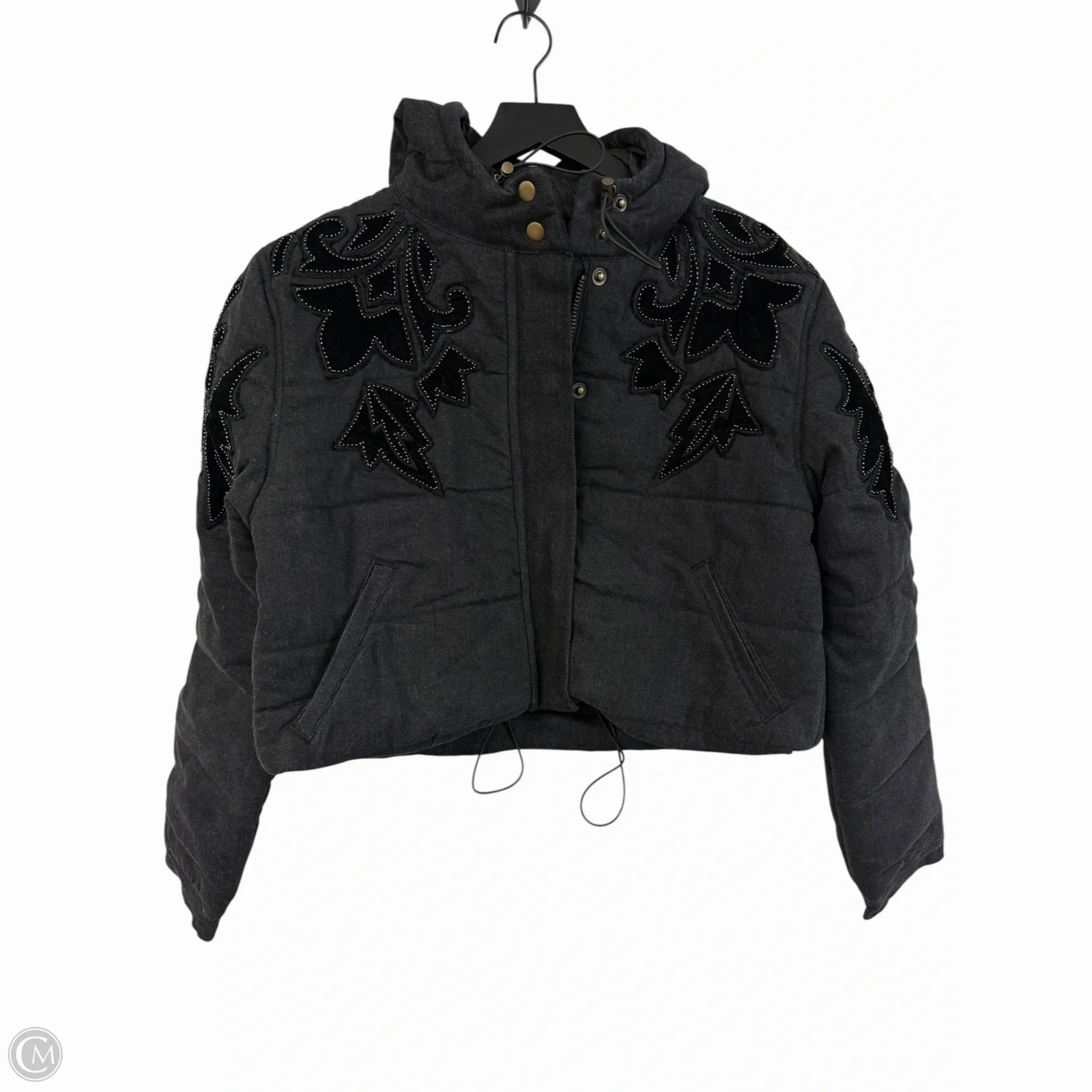 Coat Puffer & Quilted By Free People In Black, Size: M Belted Waist Waist String