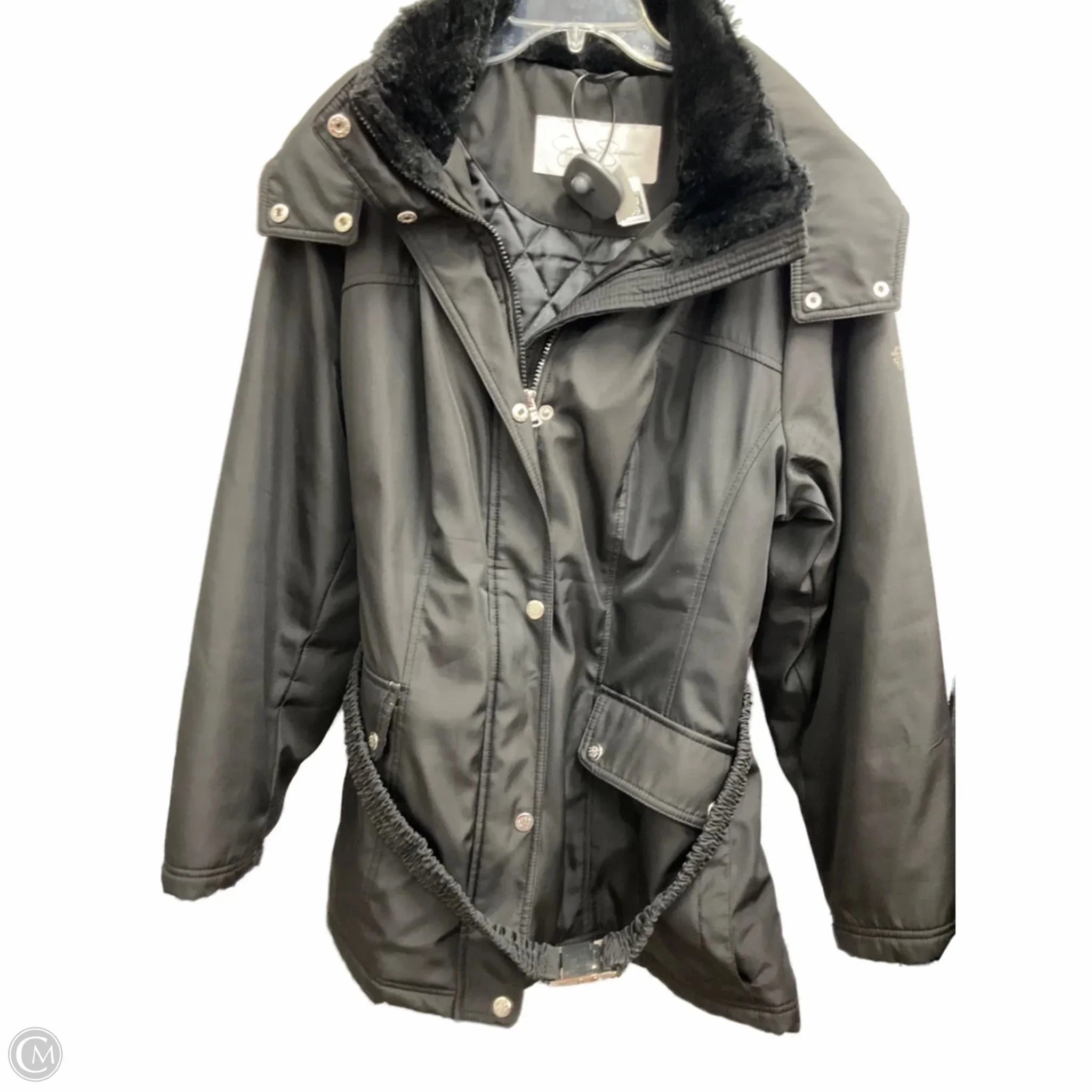 Coat Puffer & Quilted By Jessica Simpson In Black, Size: 1x Non Iron Fabric Tech
