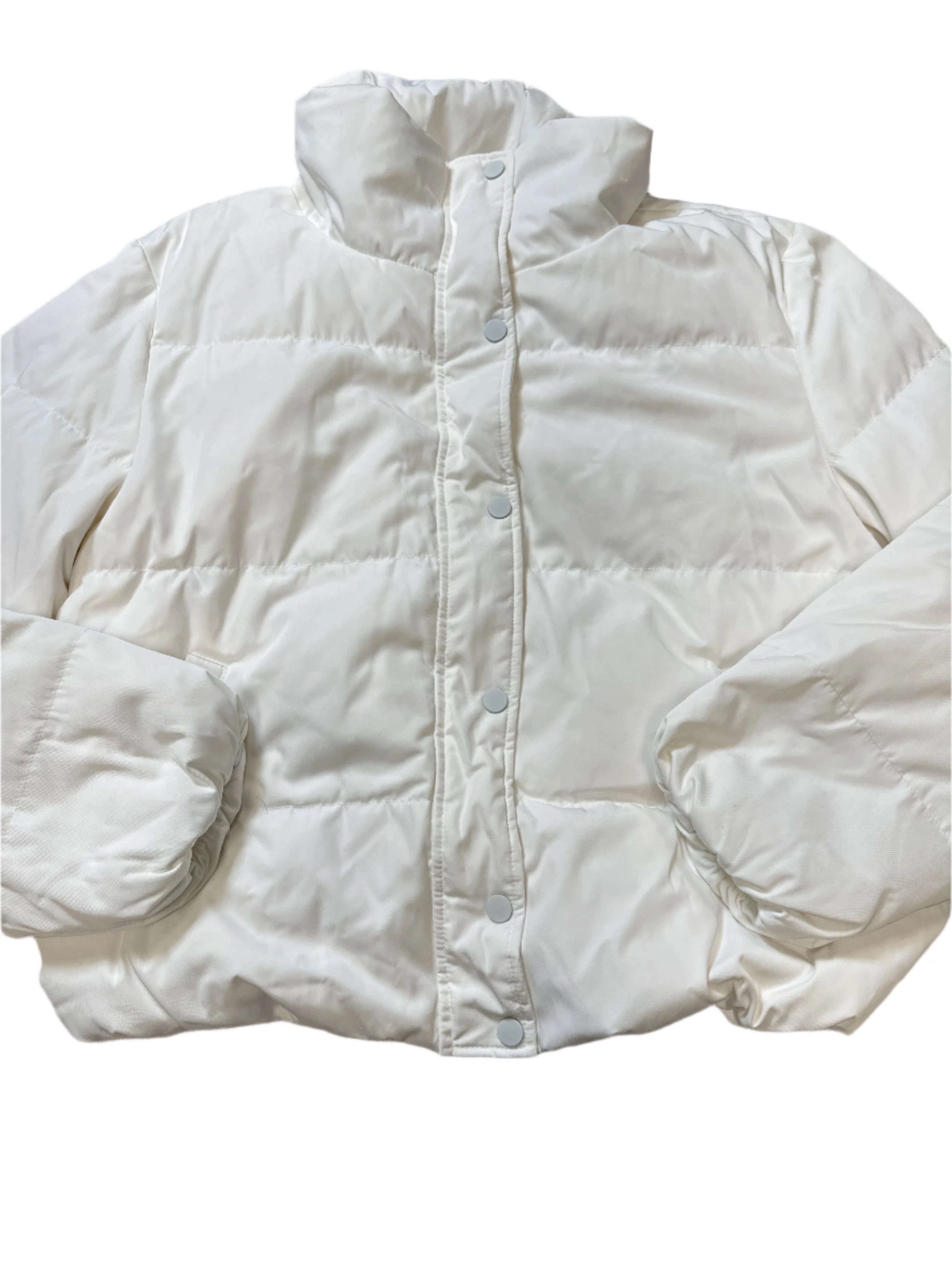 Odor Control Finish Coat Puffer & Quilted By Karen Kane In White, Size: M