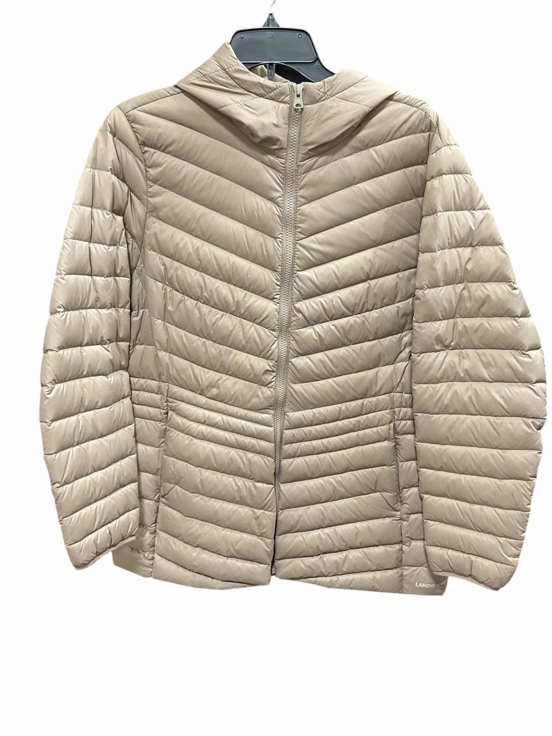 Windproof Construction Coat Puffer & Quilted By Lands End In Taupe, Size: Xl