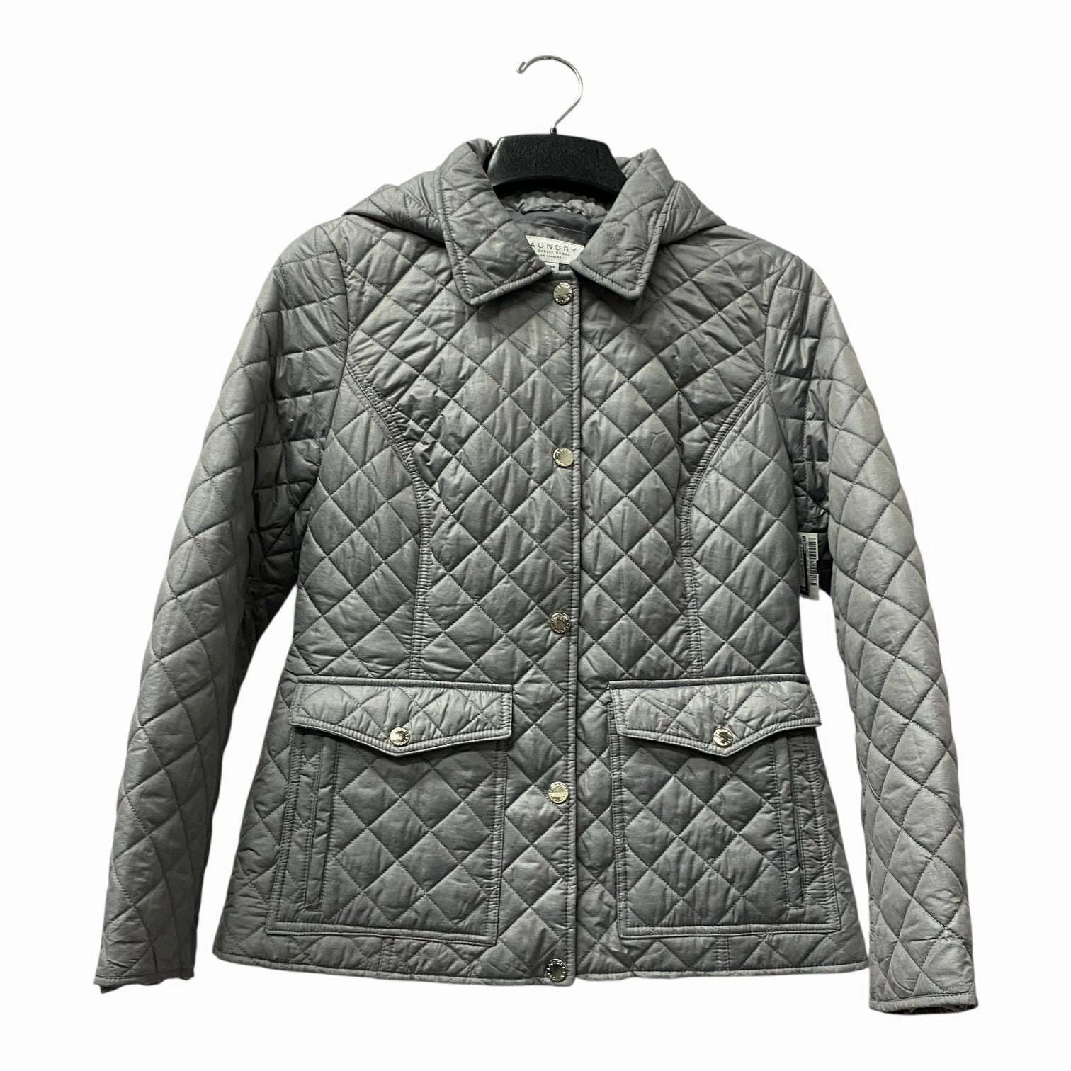 Adventure Day Look Coat Puffer & Quilted By Laundry In Grey, Size:S