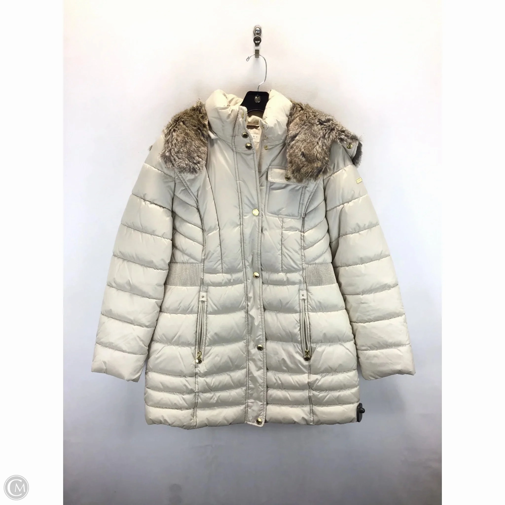 Moisture wicking Coat Puffer & Quilted By Laundry In Tan, Size: L