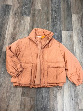 Coat Puffer & Quilted By Listicle In Orange, Size: S Heavyweight Fabric