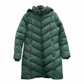 Coat Puffer & Quilted By London Fog In Green, Size:M Easy Fit Piece