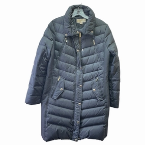Adjustable Fit Design Contoured Silhouette Coat Puffer & Quilted By Michael By Michael Kors In Blue, Size:M