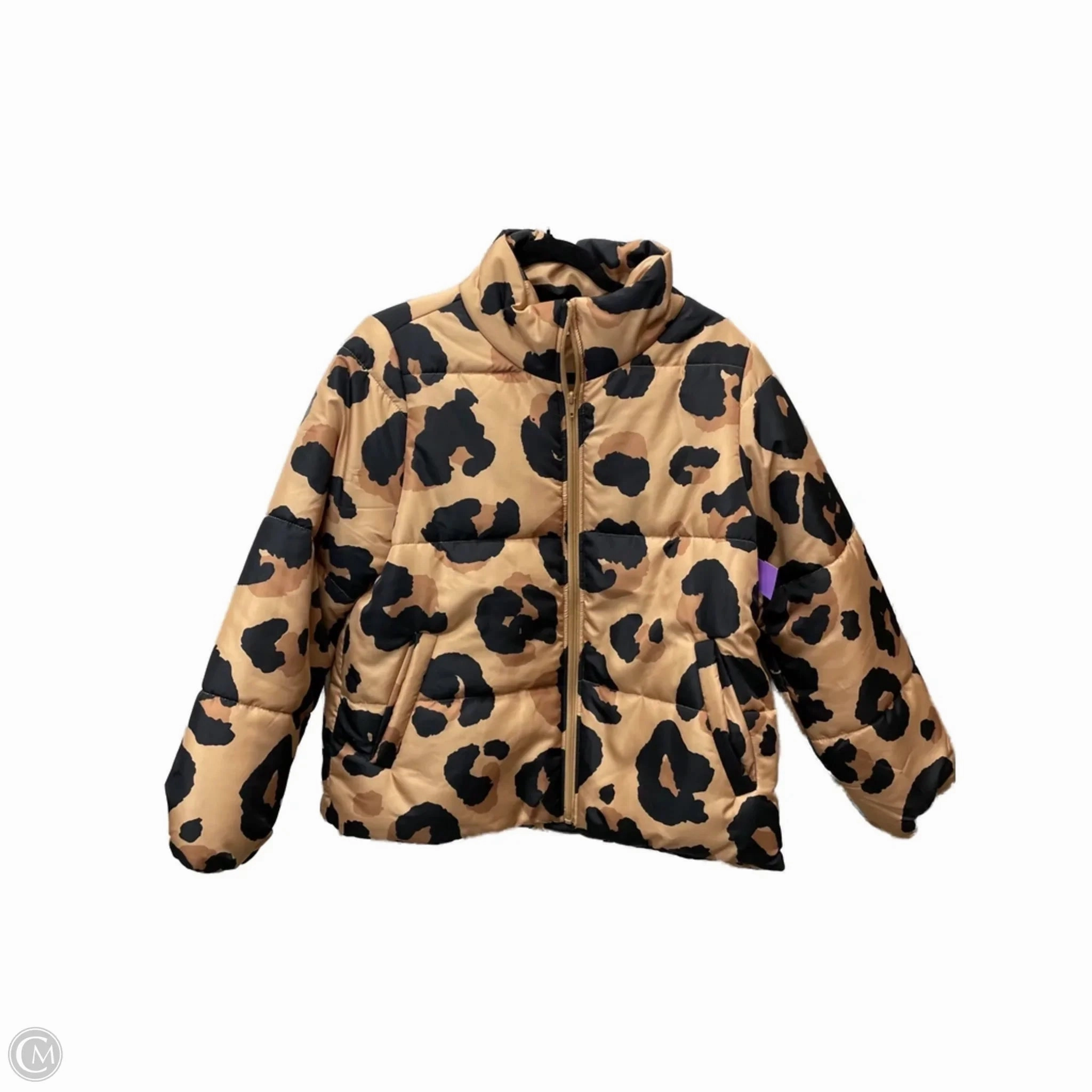 Coat Puffer & Quilted By Mudpie In Animal Print, Size: S Reinforced Stress Points