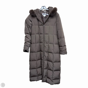 Hypoallergenic Fiber Filling Coat Puffer & Quilted By Perry Ellis In Brown, Size: L